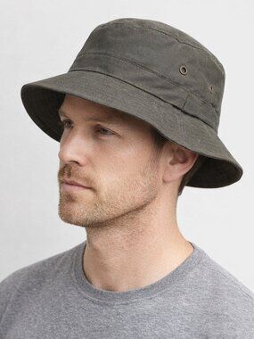Aussie Apparel Oilskin XL Bucket Hat Khaki Green